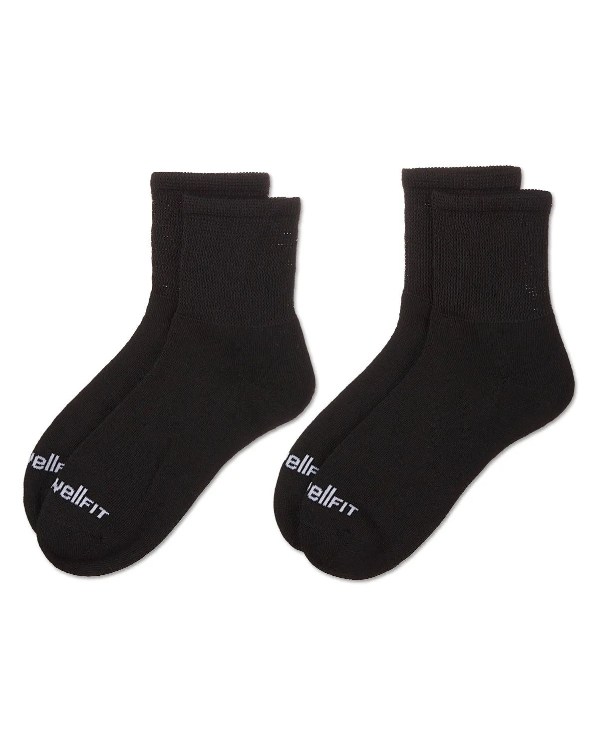 2 Pair Pack Diabetic Full Cushioned Quarter Socks