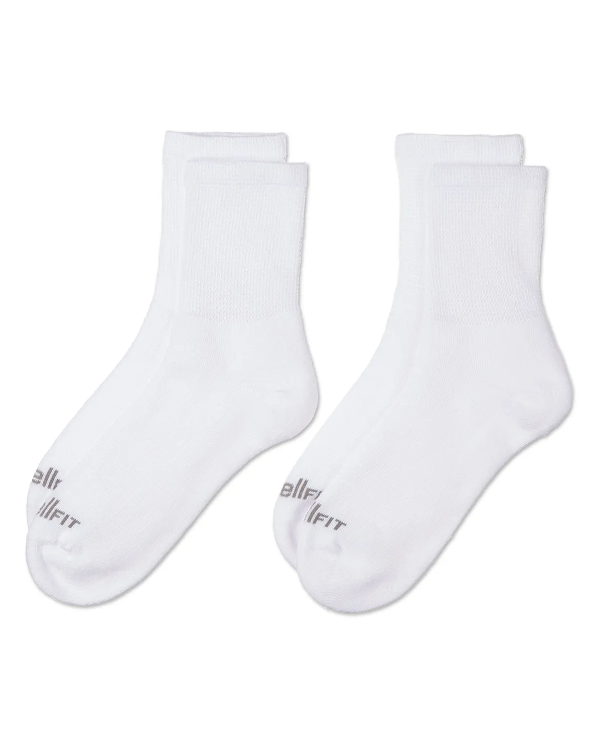 2 Pair Pack Diabetic Full Cushioned Quarter Socks