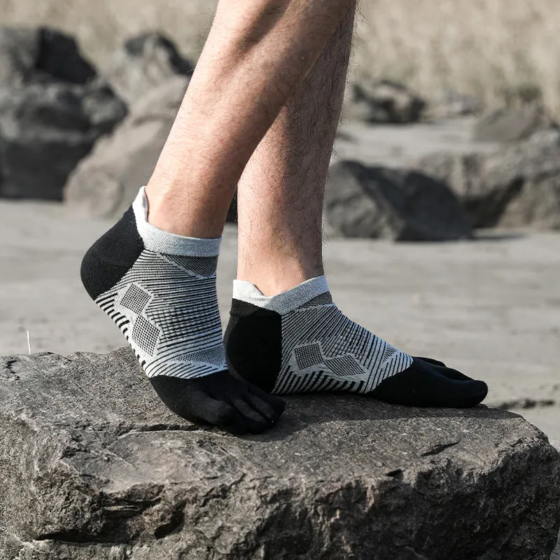 3-Pack Quick-dry Five-toed Coolmax Fabric Socks for Men