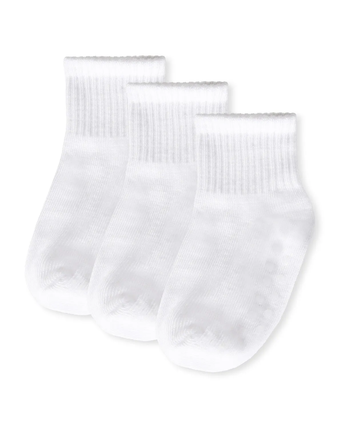 3 Pairs Infant Ribbed Non-Skid Ankle Socks