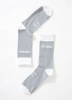 AFENDS Unisex Build It - Crew Socks - Grey