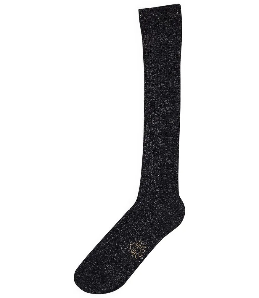 Alto Milano Black Donna Long Socks