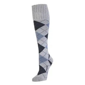 Argyle - Organic Cotton Knee Socks - Heather