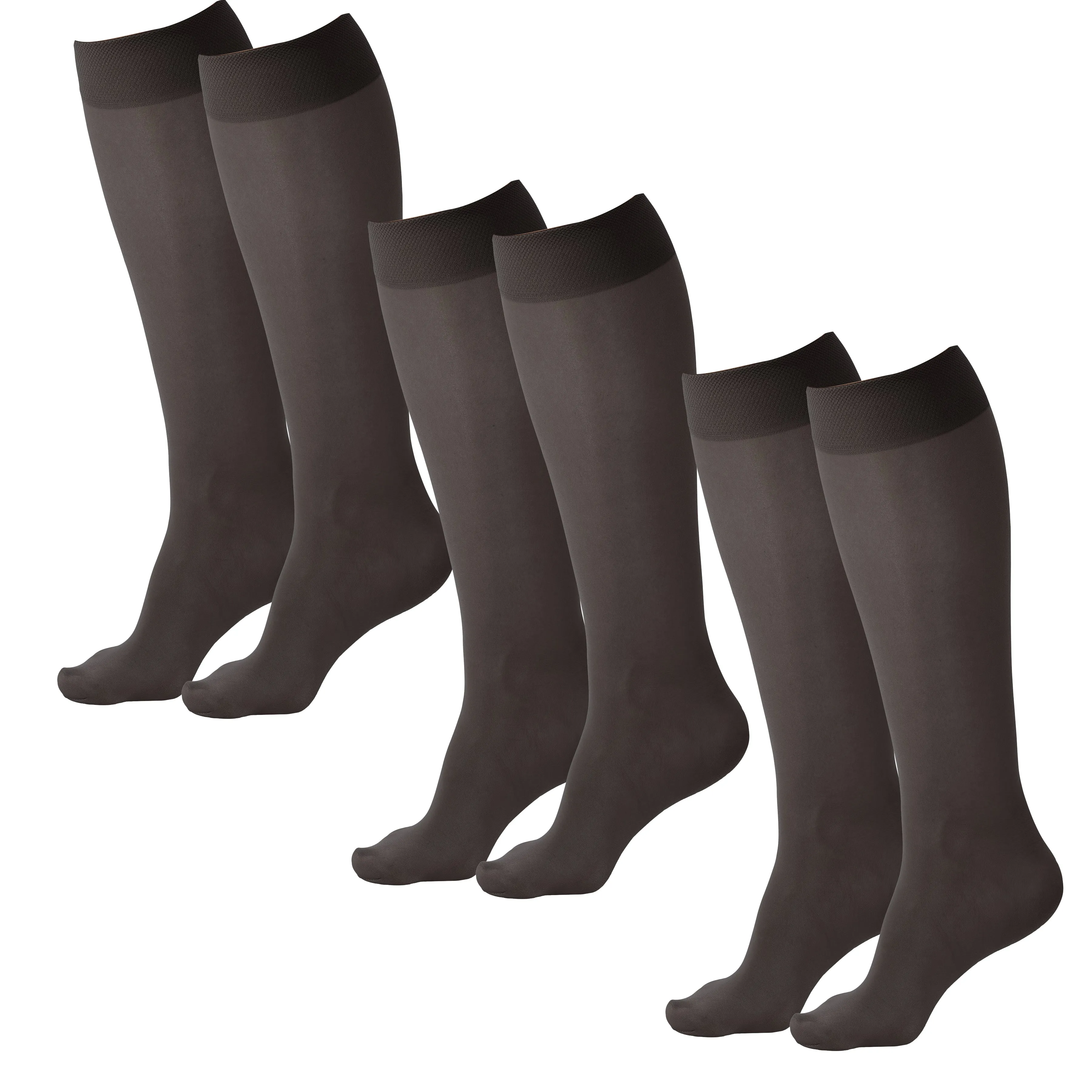 AW Style 76 Soft Sheer Knee Highs - 8-15 mmHg (3 Pack)