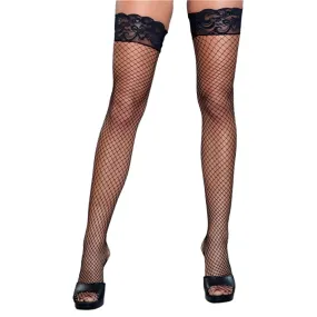 Be Wicked Amber Fishnet Stay-Up Lace Top Thigh-High Stockings