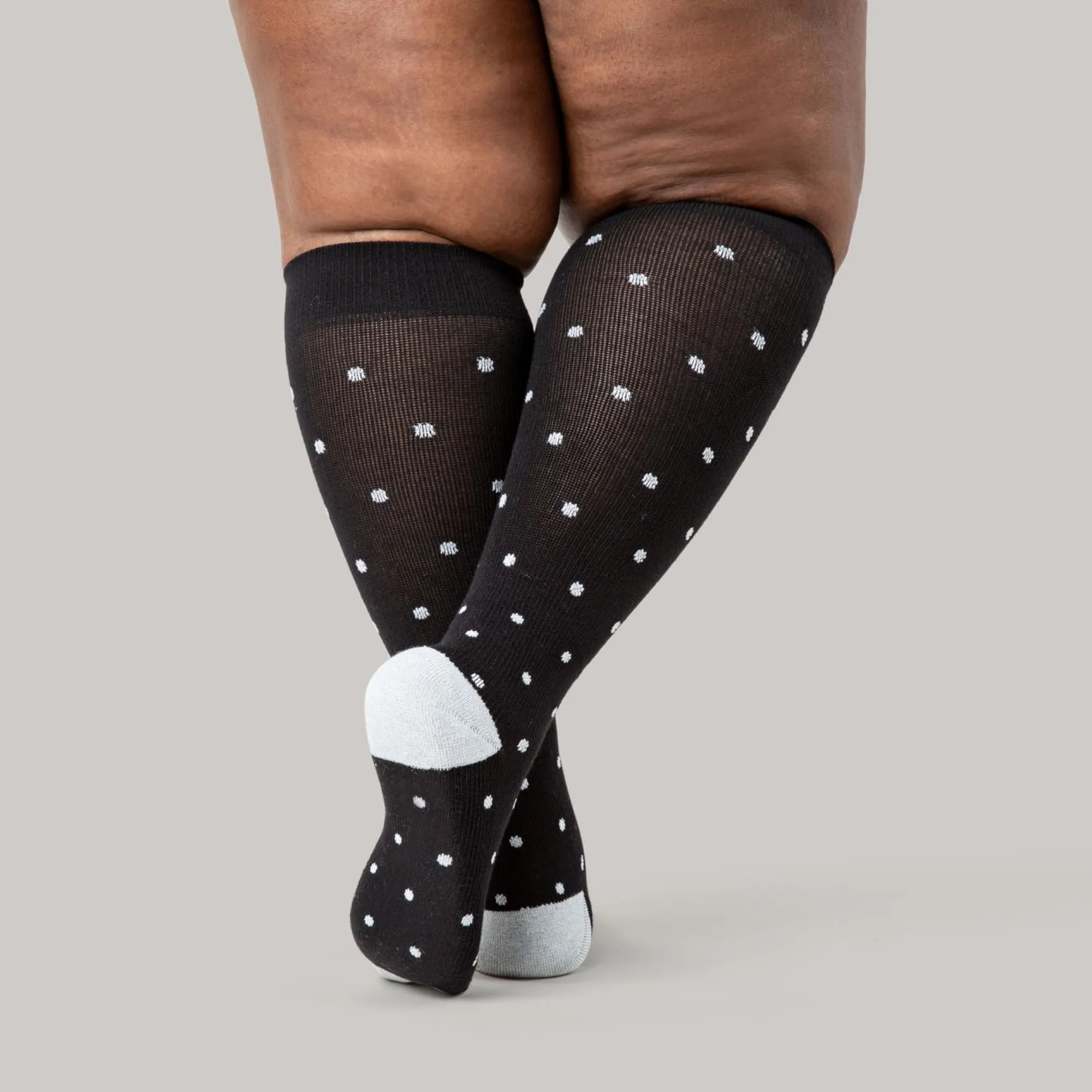 Black Classic Dot - Wide Calf