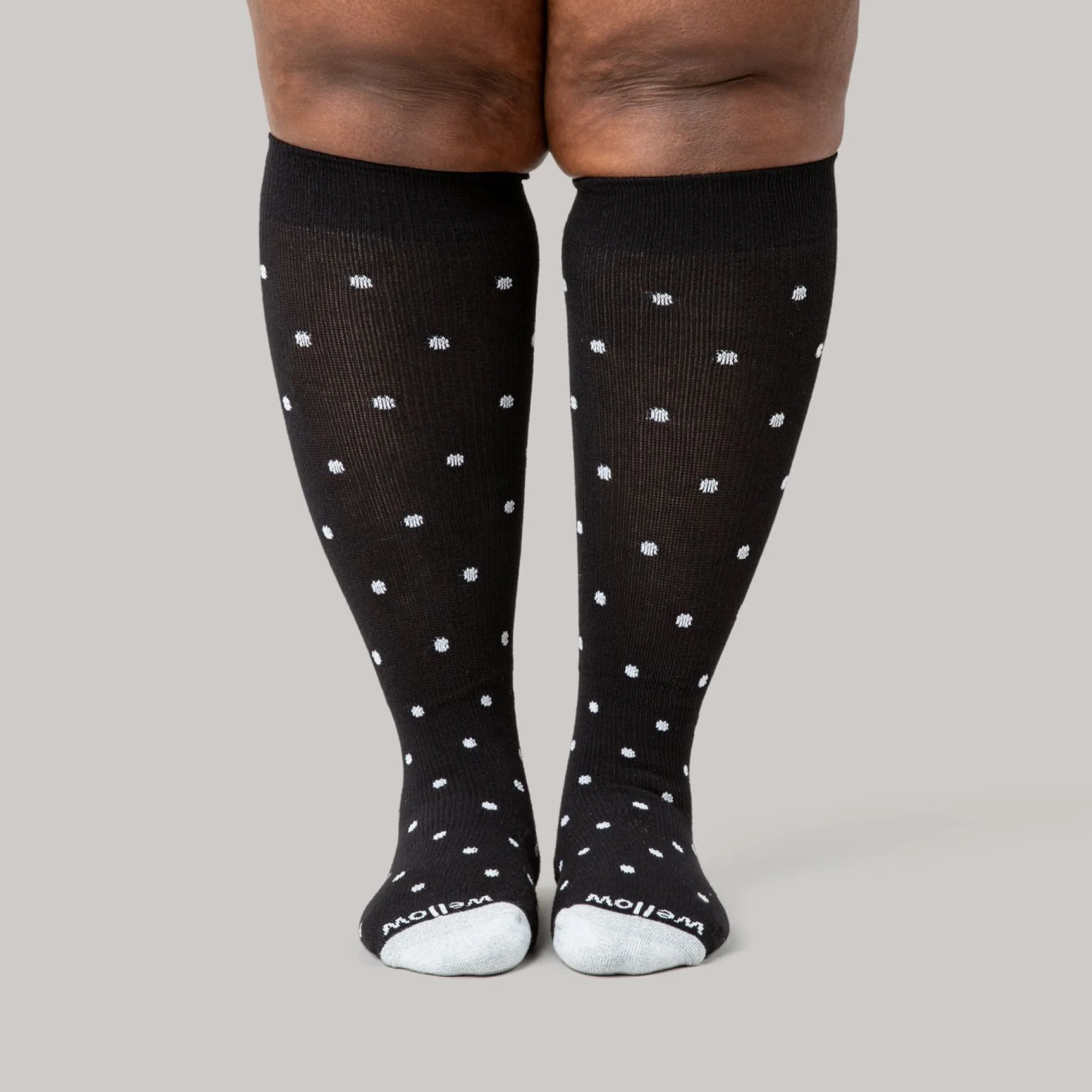 Black Classic Dot - Wide Calf