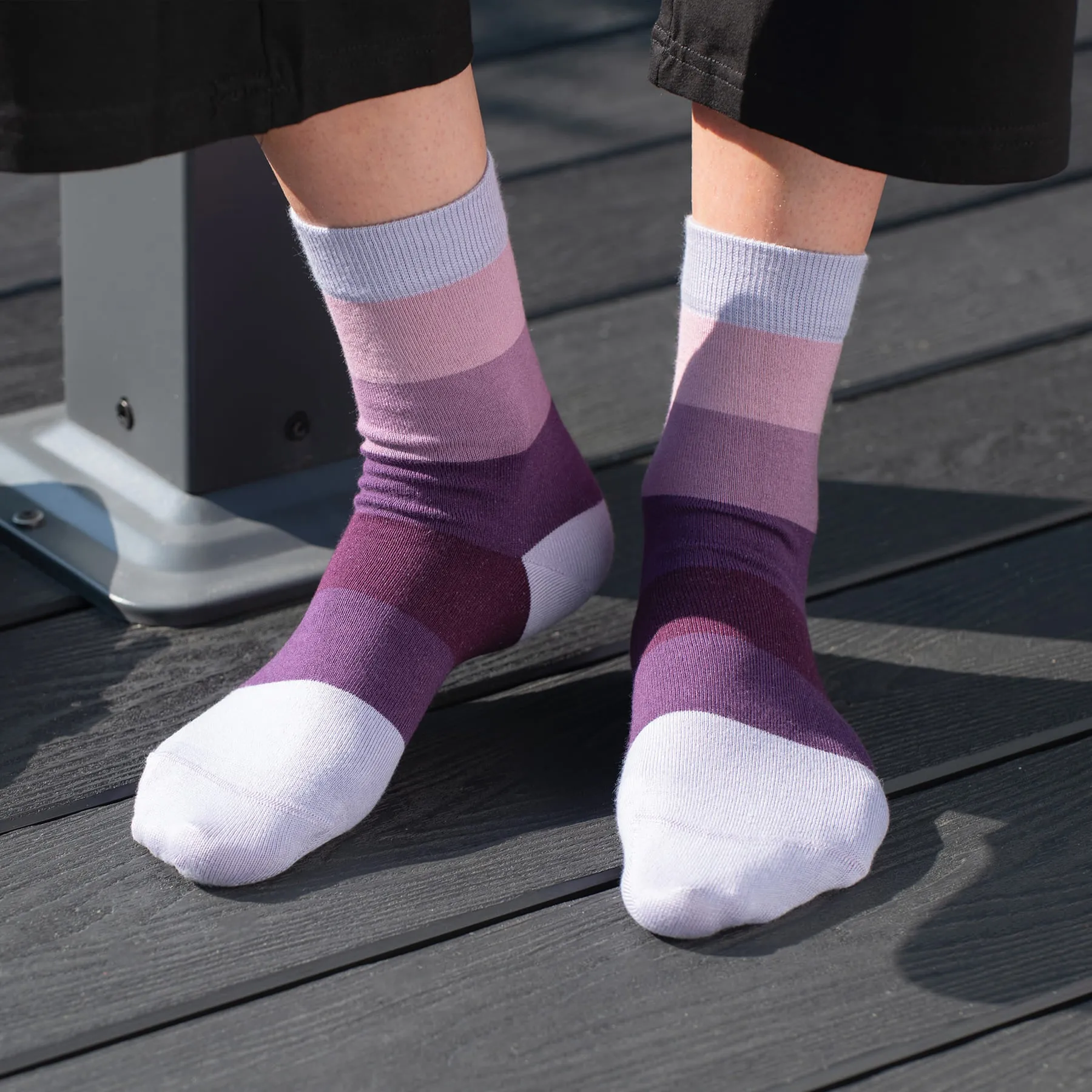 Block Stripe Women's Socks - Twilight