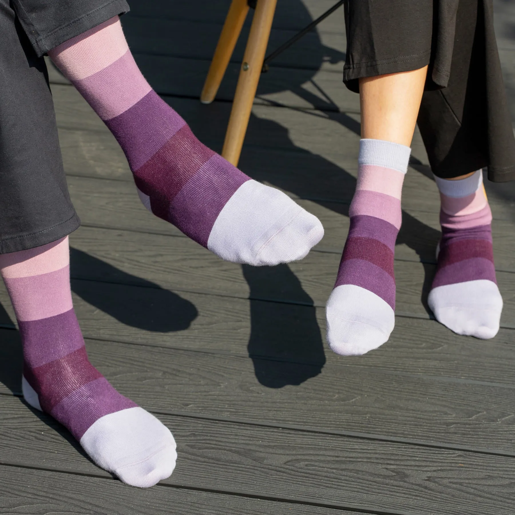 Block Stripe Women's Socks - Twilight