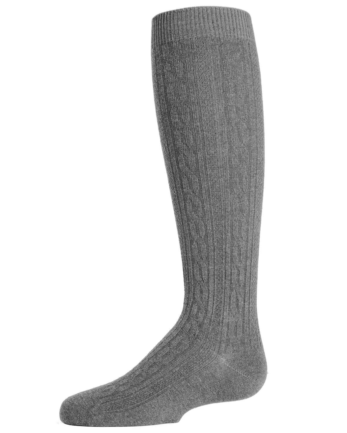 Cable Knit Girls Cotton Blend Knee High Socks