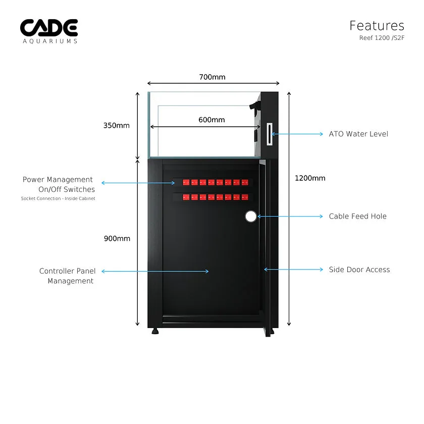 CADE Reef S2/F 1200 Frag Black