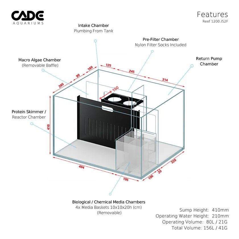 CADE Reef S2/F 1200 Frag White