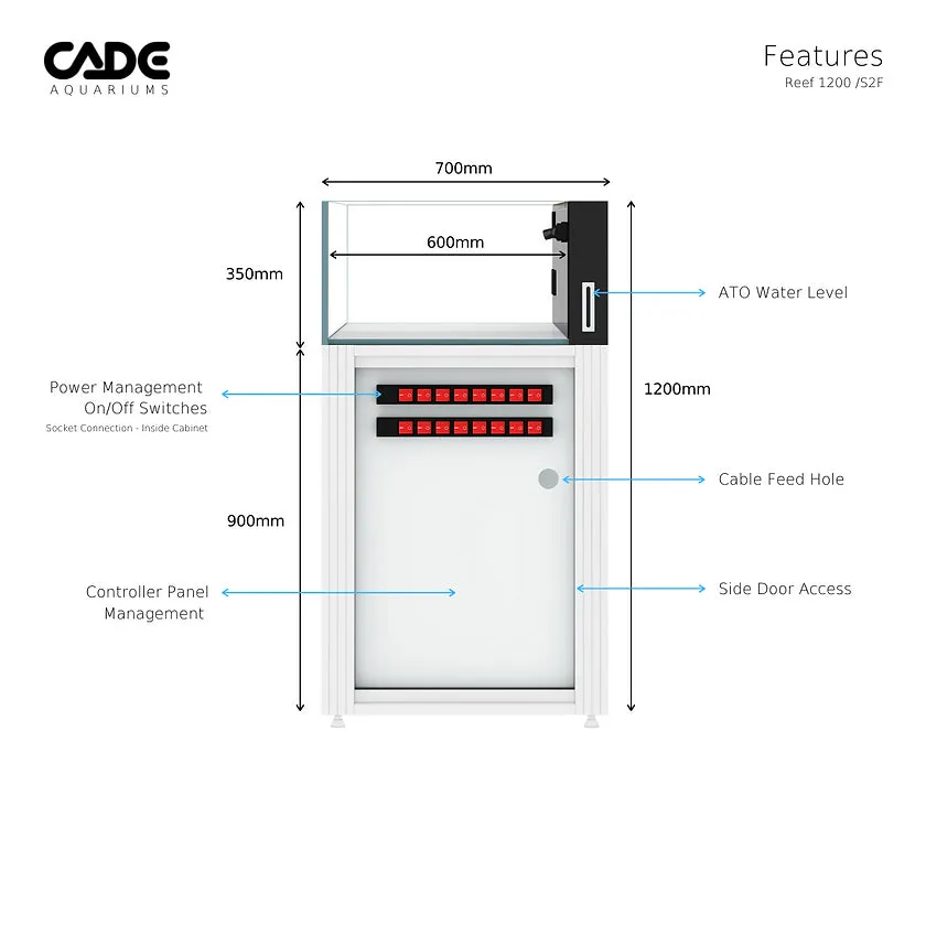 CADE Reef S2/F 1200 Frag White