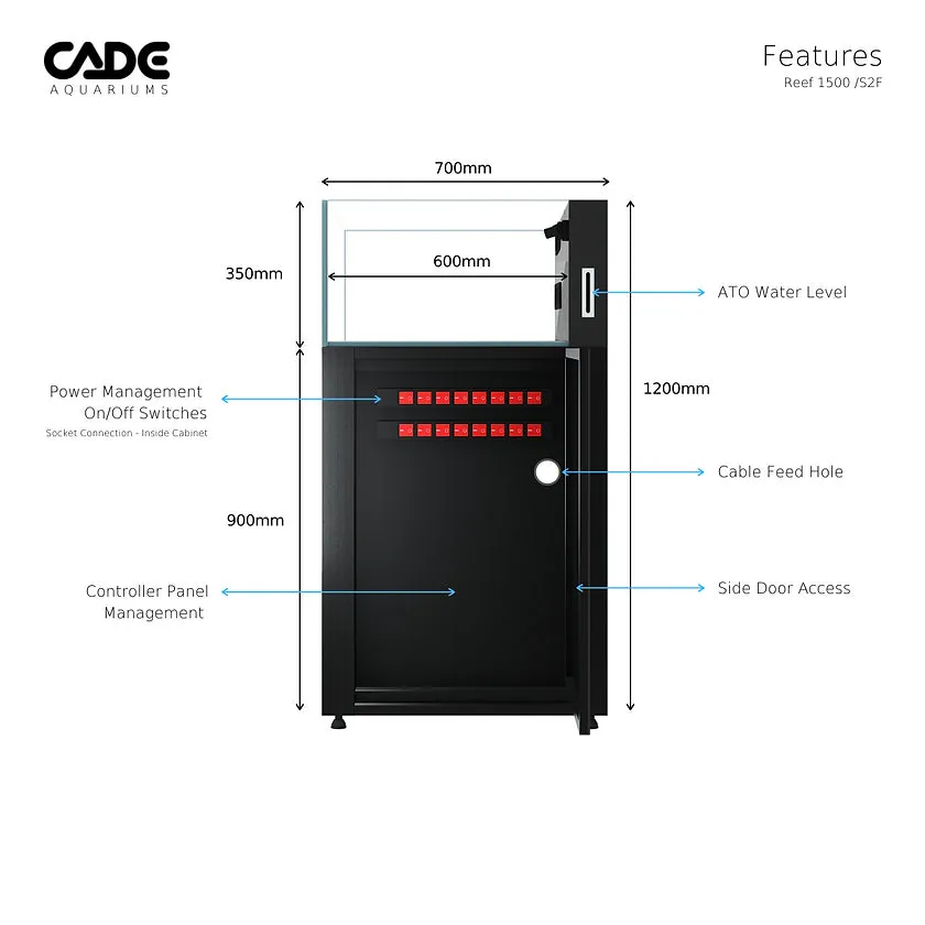 CADE Reef S2/F 1500 Frag Black