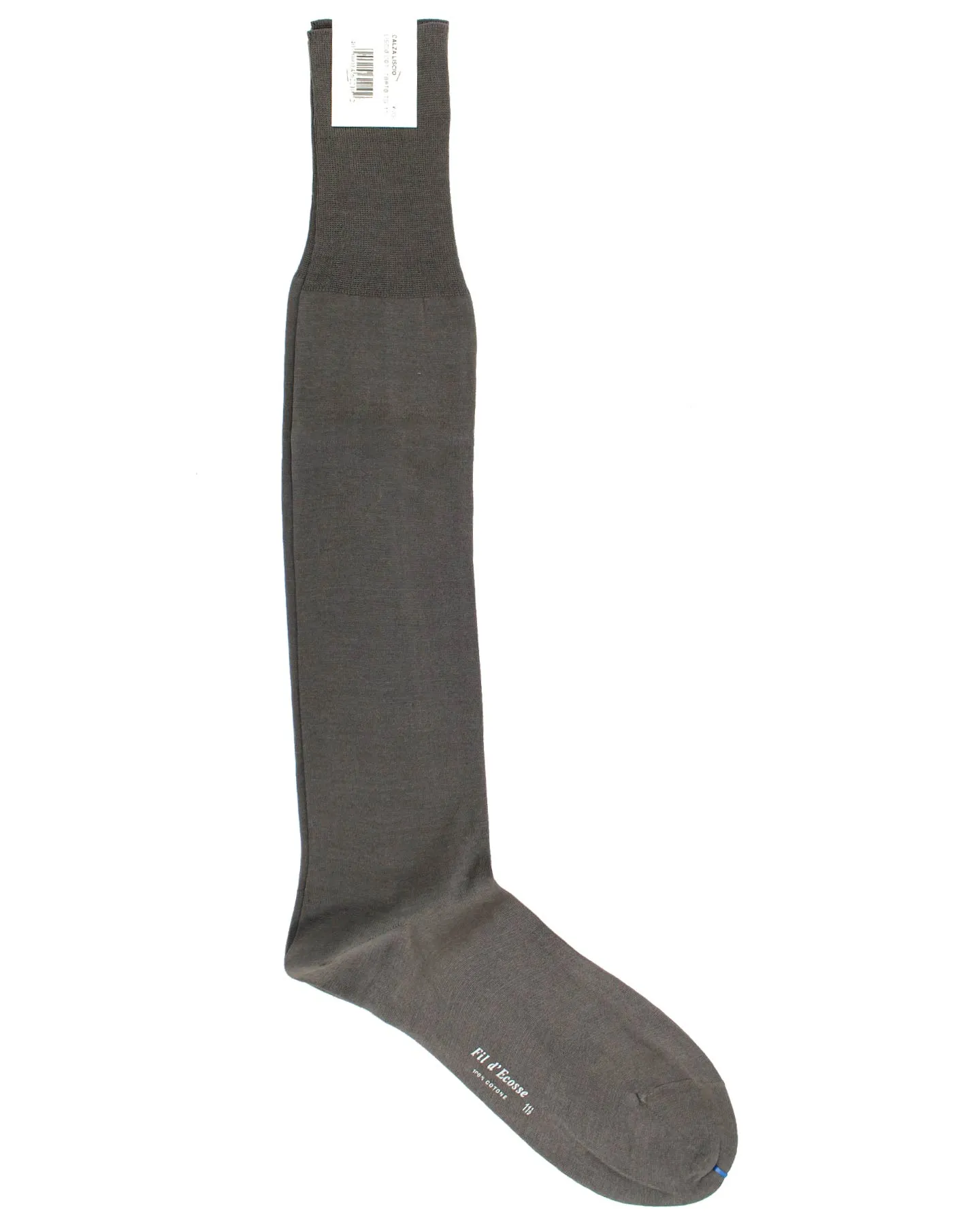 Cesare Attolini Socks Solid Taupe US 11.5 / EUR 45 - Over The Calf FINAL SALE