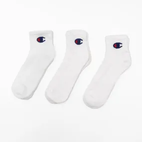 Champion Men's 3-Pack Sports Rib White Ankle Low Cut Socks Size 6-12