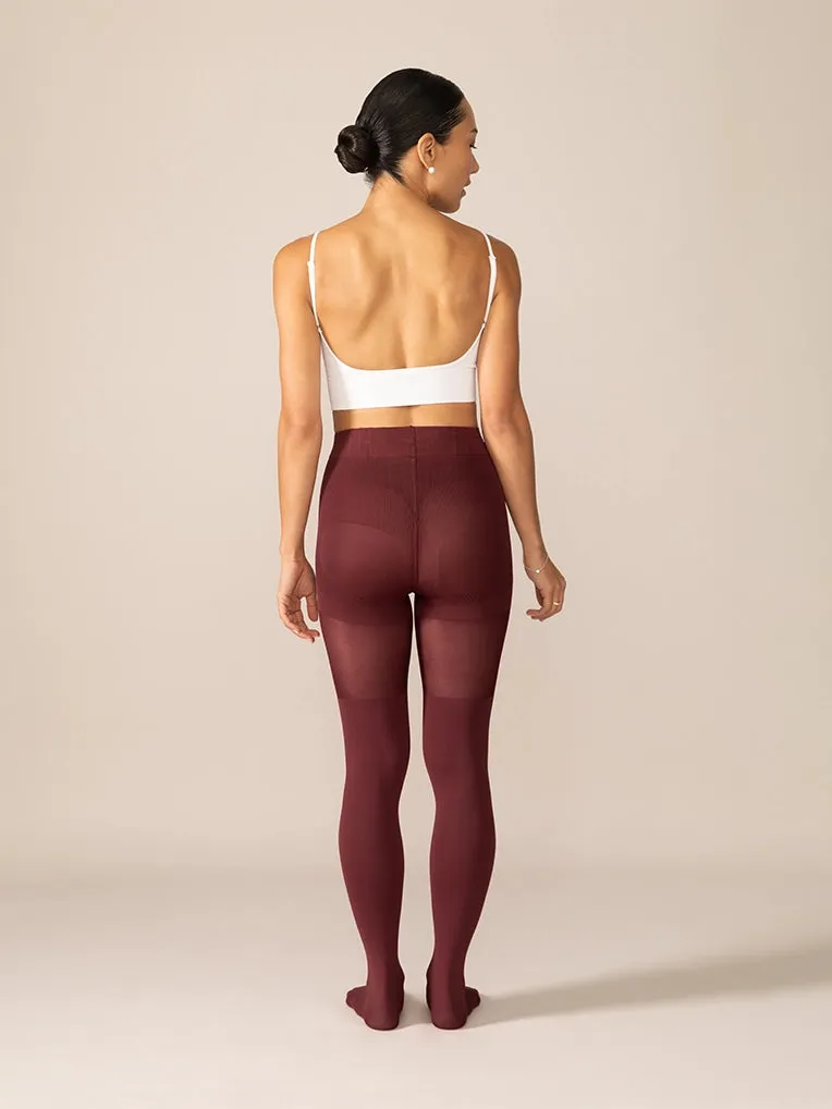 Classic Over-the-Knee Contour Shaping Tights in Pinot Noir