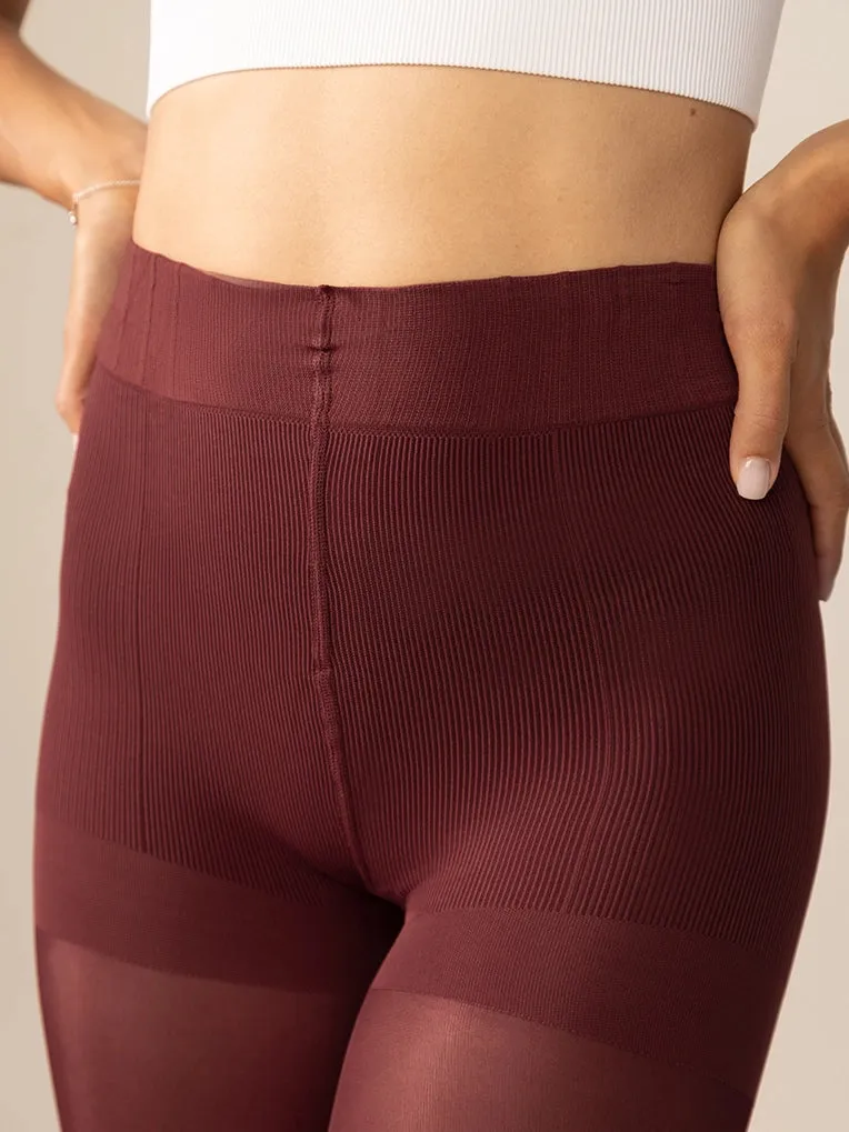 Classic Over-the-Knee Contour Shaping Tights in Pinot Noir