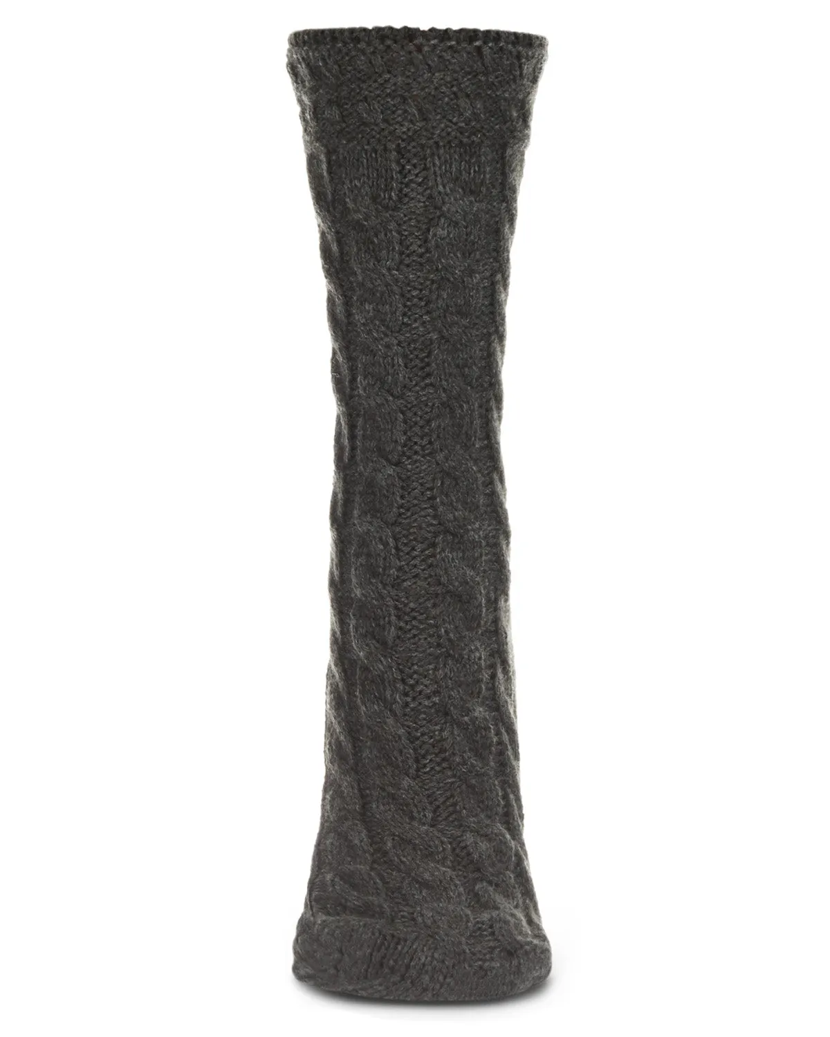 Classic Twist Chunky Knit Non-Skid Crew Sock