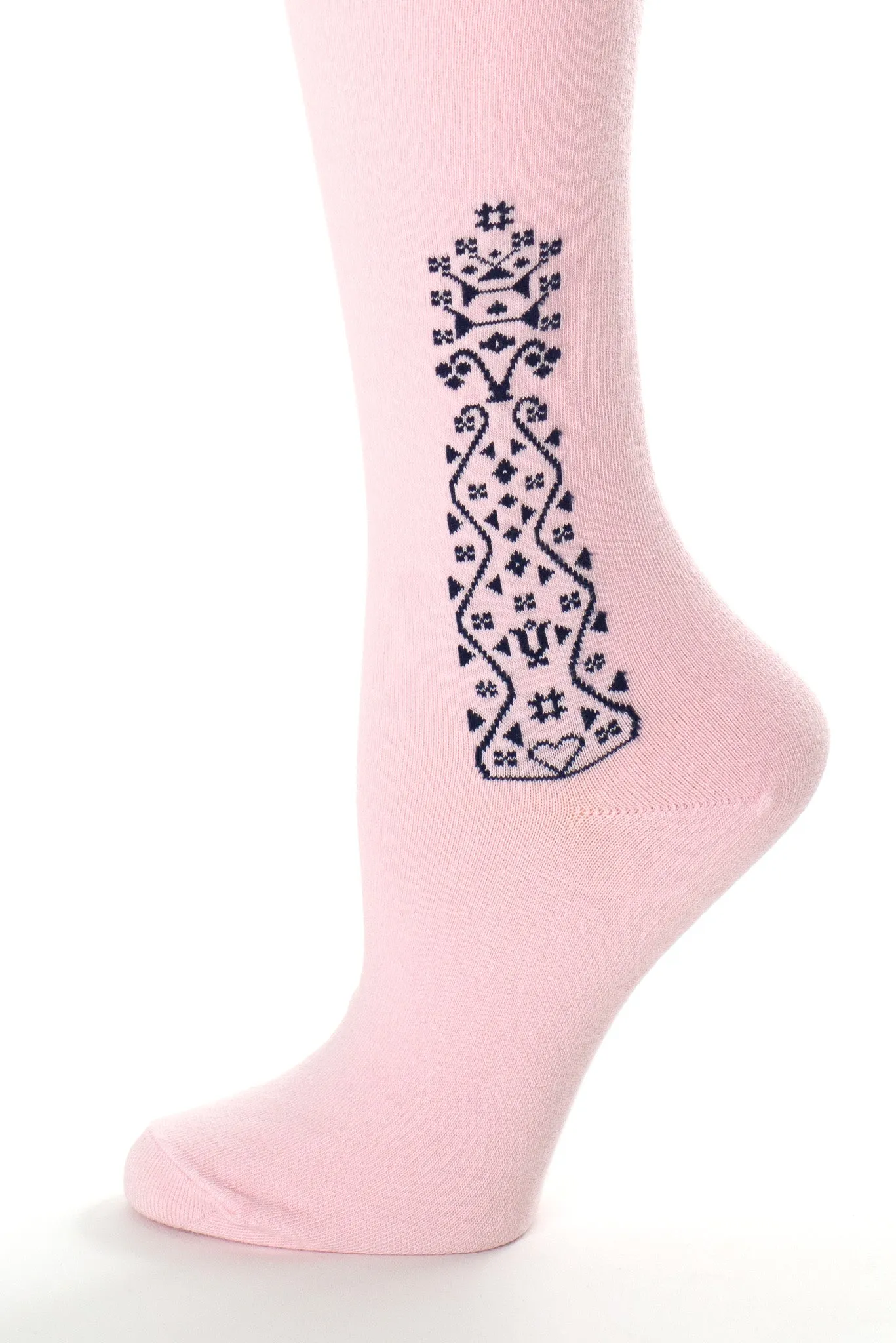 Clocked Cotton Stockings, Vine Style