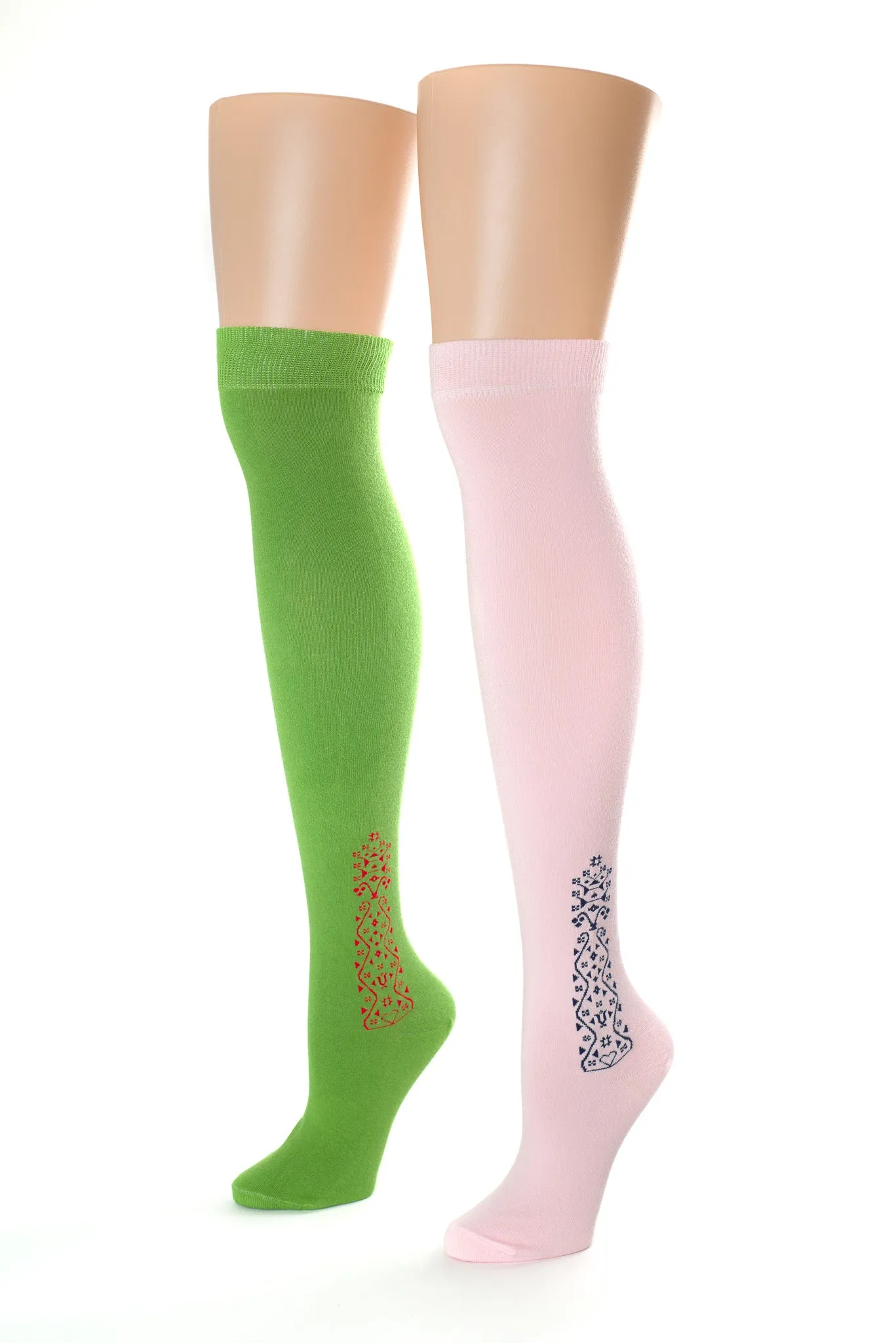 Clocked Cotton Stockings, Vine Style