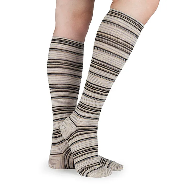 Cotton Everyday Compression Socks (15-20mmHg) - Feedstripes - 3 Pack