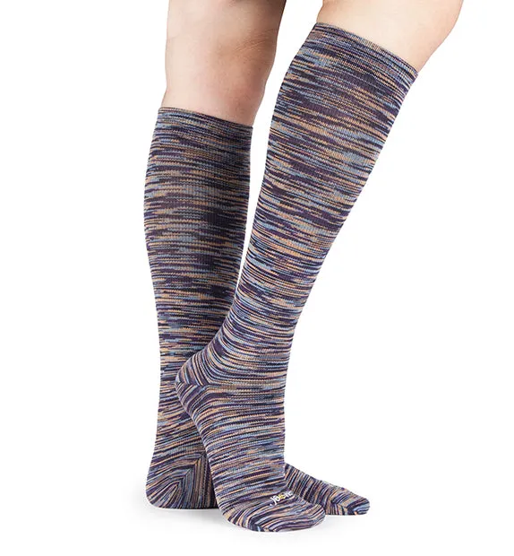 Cotton Everyday Compression Socks (15-20mmHg) - SpaceDye- 6 Pack