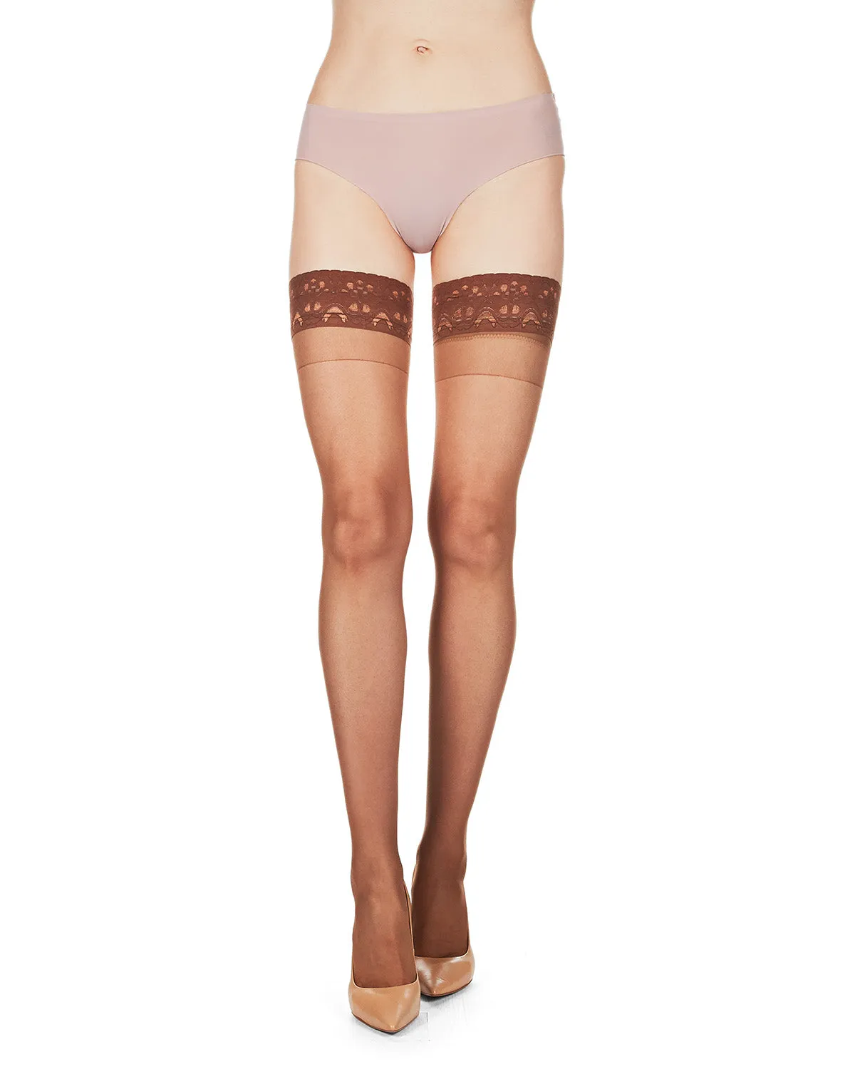 Crystal Sheer Thigh High Stockings