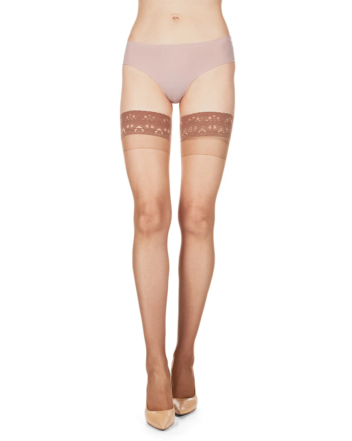 Crystal Sheer Thigh High Stockings