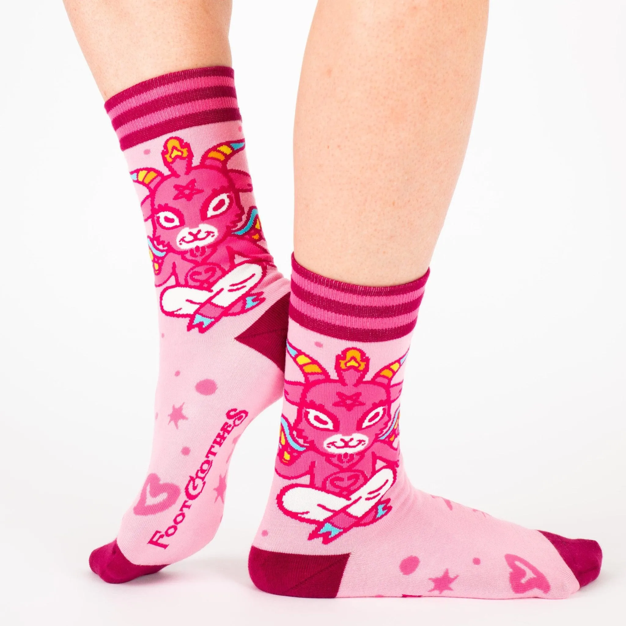 Cute Baphomet Goat Crew Socks