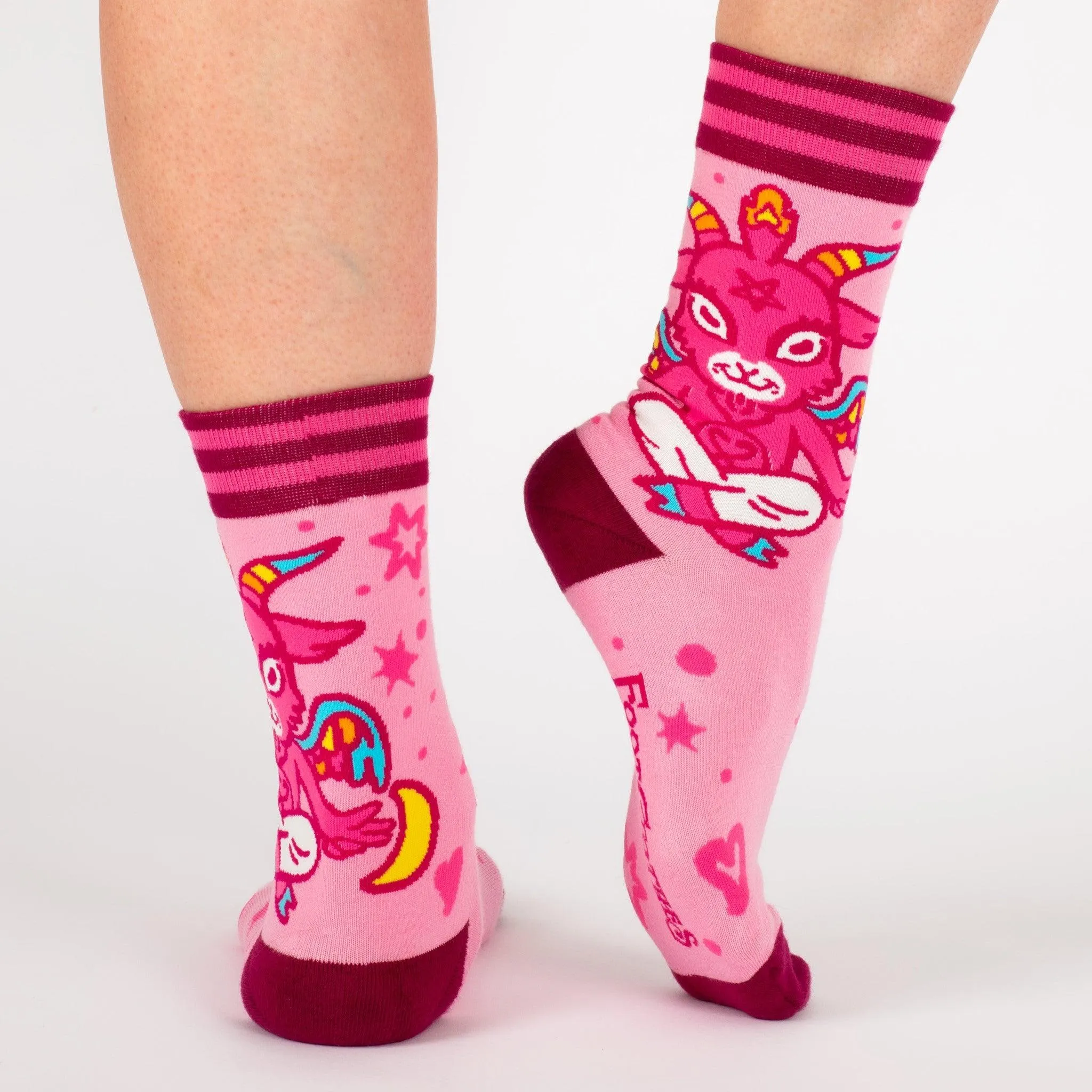 Cute Baphomet Goat Crew Socks