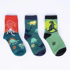 Dinosaur Days Junior Crew Socks 3 Pack