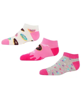 Donut Low-Cut Girls Socks 3-Pack