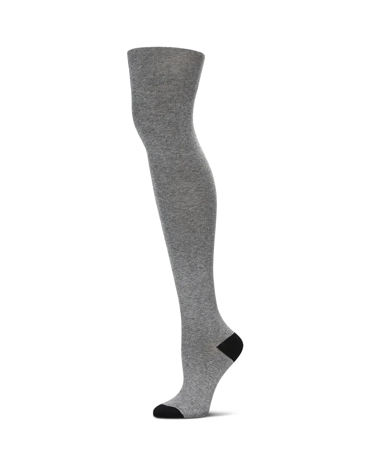 Double Standard Cotton Blend Thigh High Sock