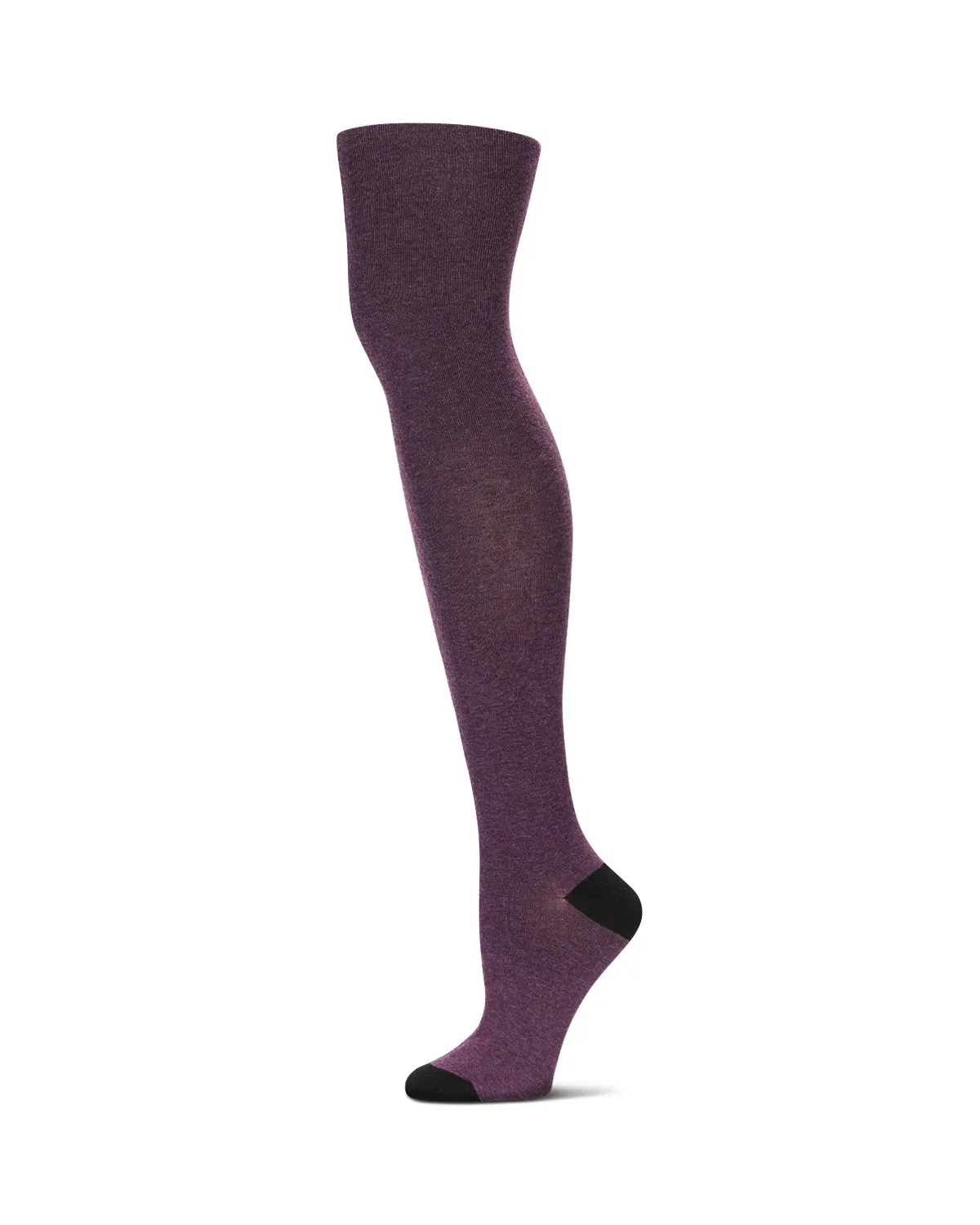 Double Standard Cotton Blend Thigh High Sock