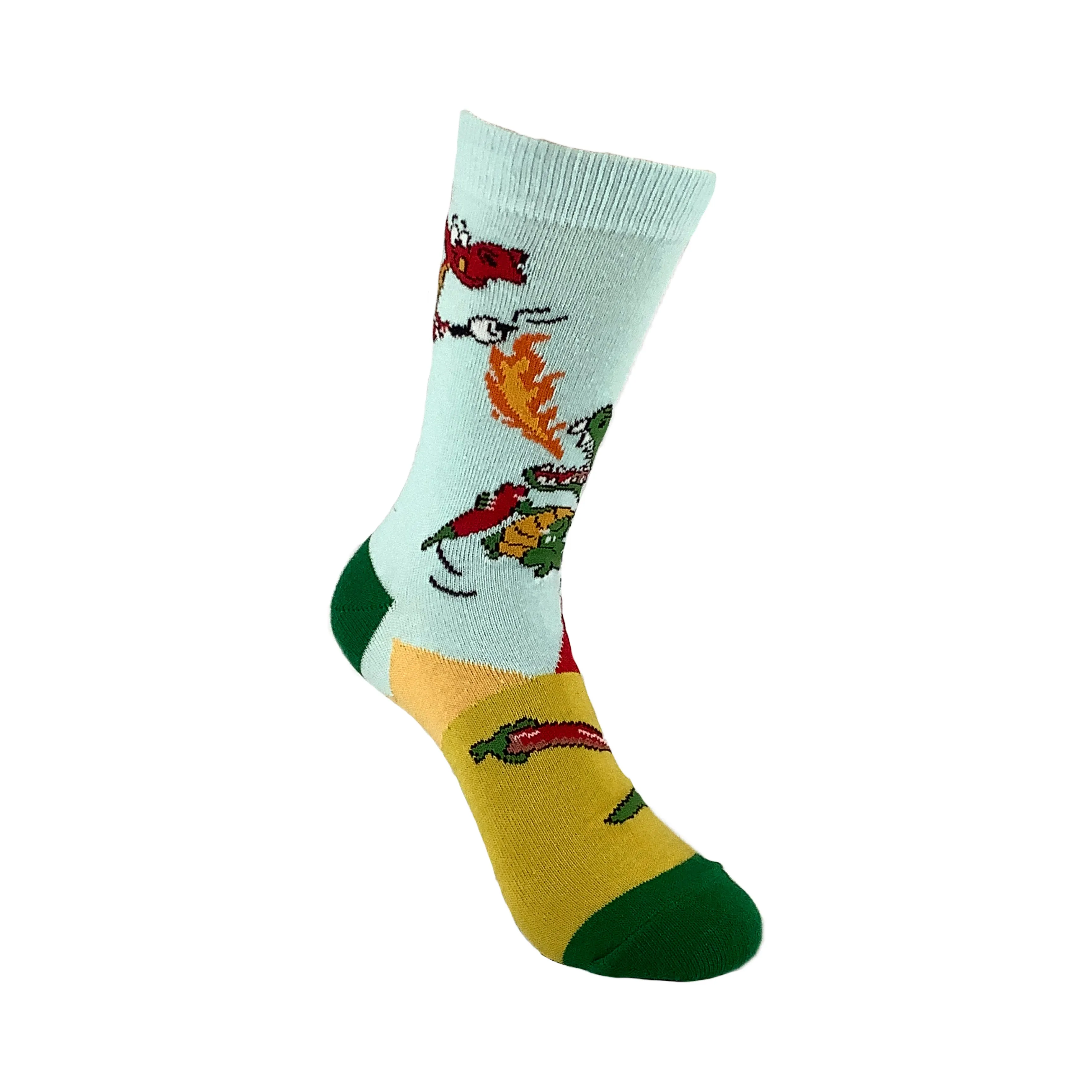 Dragon Pepper and Marshmallow Party Socks from the Sock Panda (Adult Small -  Shoe Sizes 2-5)