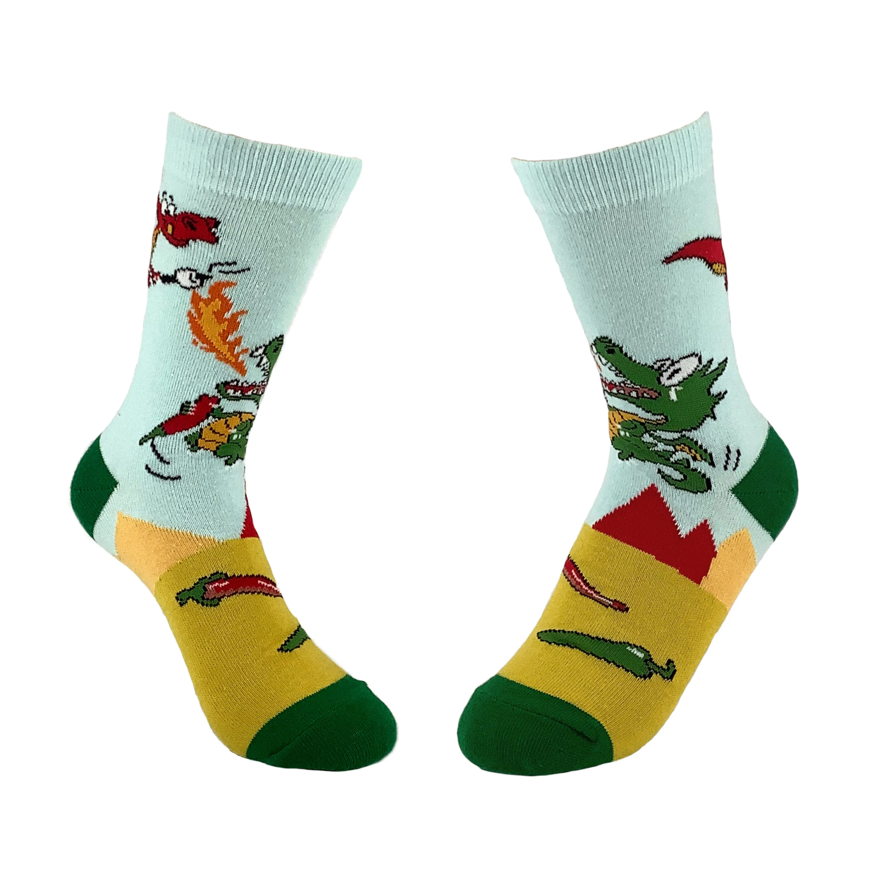 Dragon Pepper and Marshmallow Party Socks from the Sock Panda (Adult Small -  Shoe Sizes 2-5)