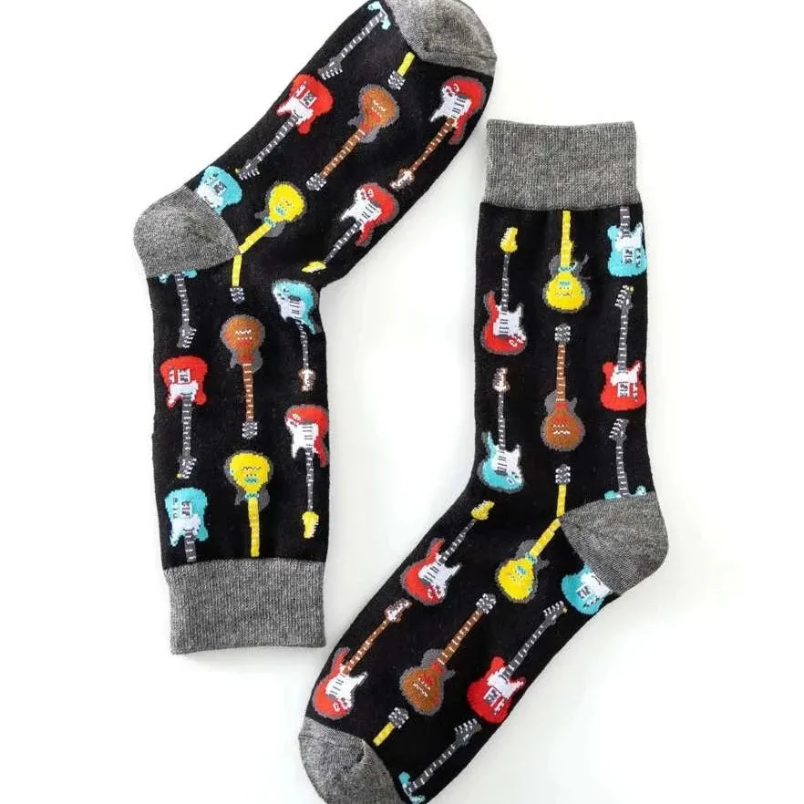 Electric Guitar Pattern Socks from the Sock Panda