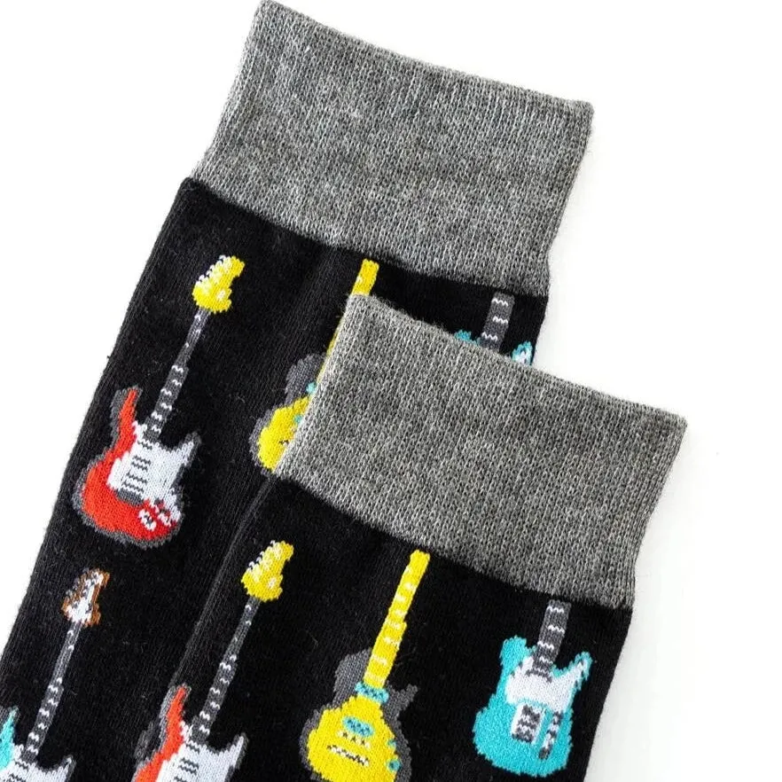 Electric Guitar Pattern Socks from the Sock Panda