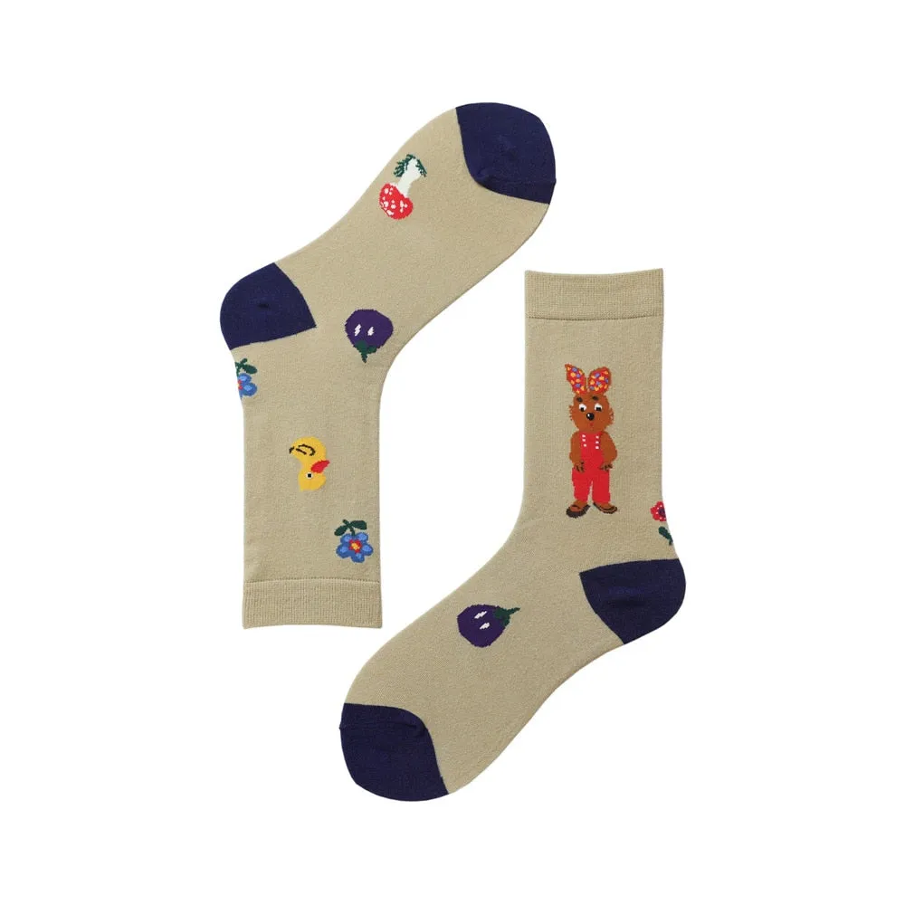 Fairytales- the Woodland Fairy Tale Animal Embroidered Sock Collection 21 Styles