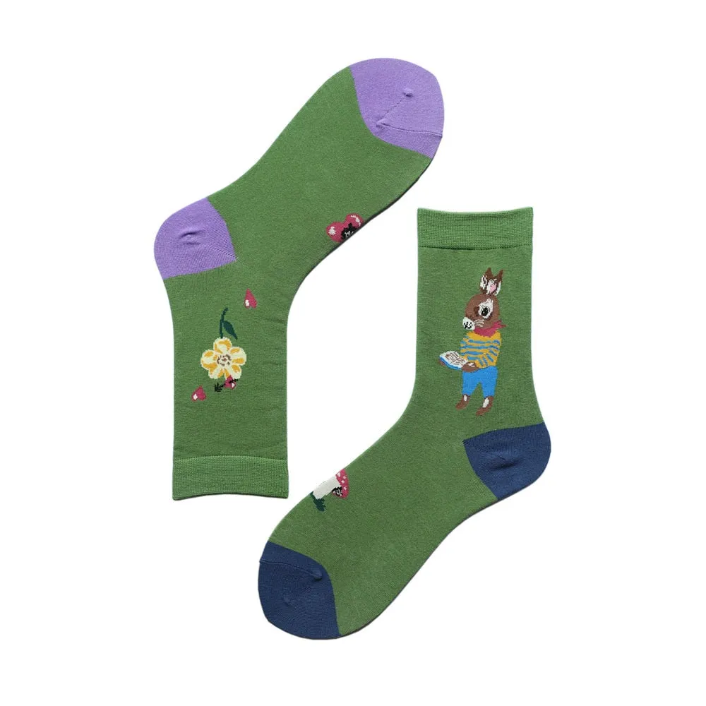 Fairytales- the Woodland Fairy Tale Animal Embroidered Sock Collection 21 Styles