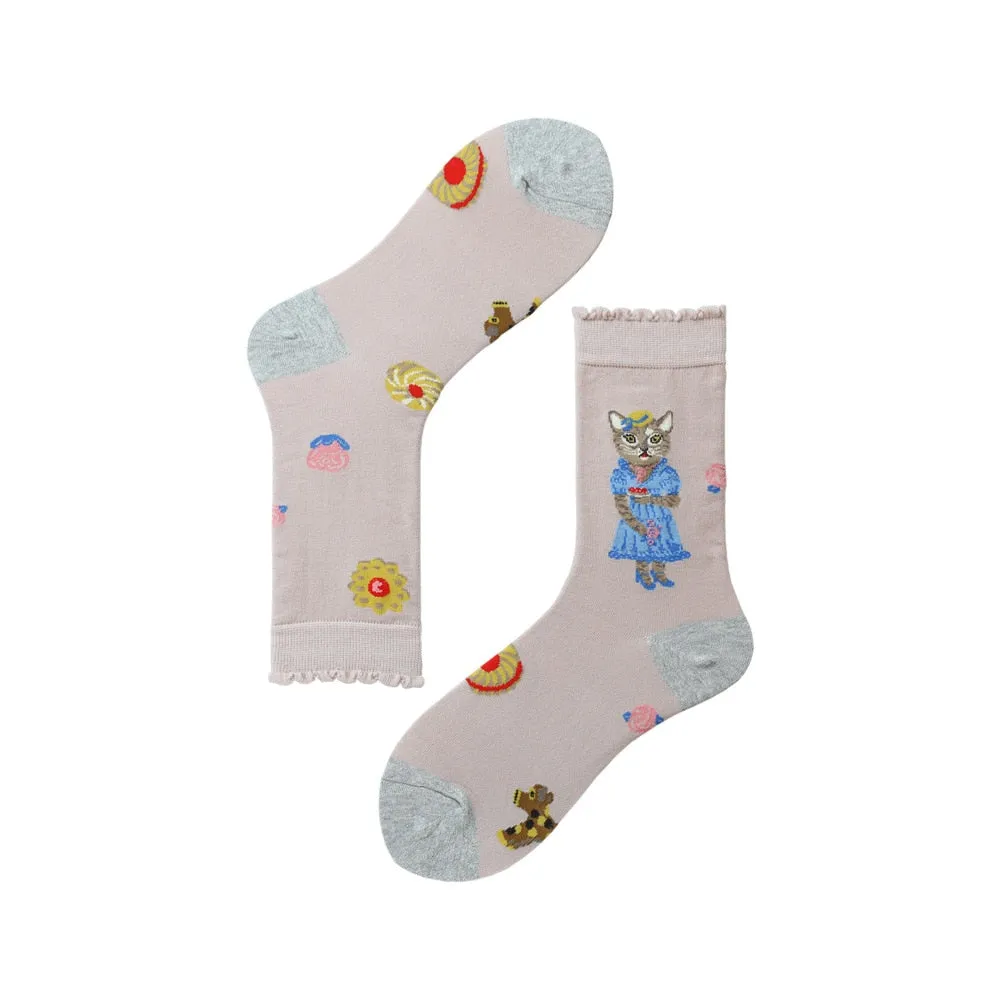 Fairytales- the Woodland Fairy Tale Animal Embroidered Sock Collection 21 Styles