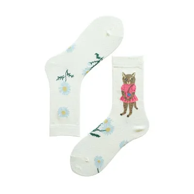 Fairytales- the Woodland Fairy Tale Animal Embroidered Sock Collection 21 Styles