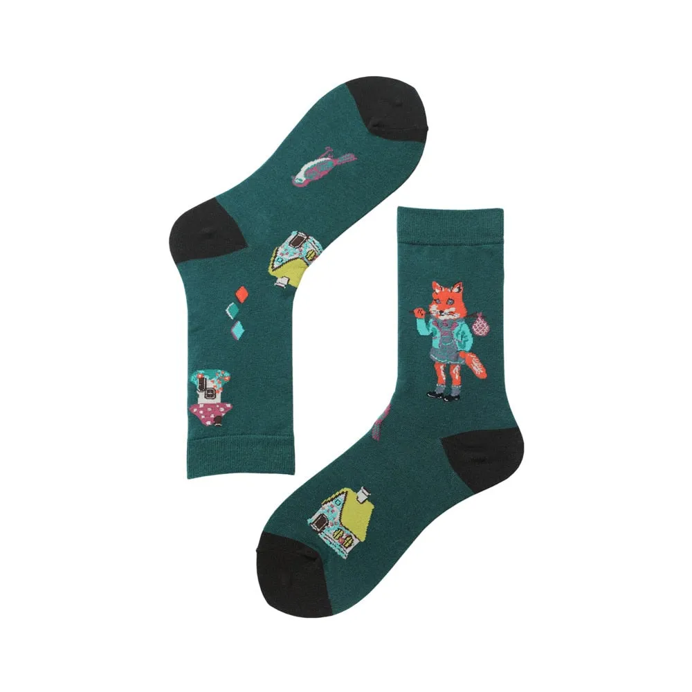 Fairytales- the Woodland Fairy Tale Animal Embroidered Sock Collection 21 Styles