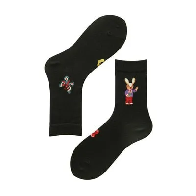 Fairytales- the Woodland Fairy Tale Animal Embroidered Sock Collection 21 Styles