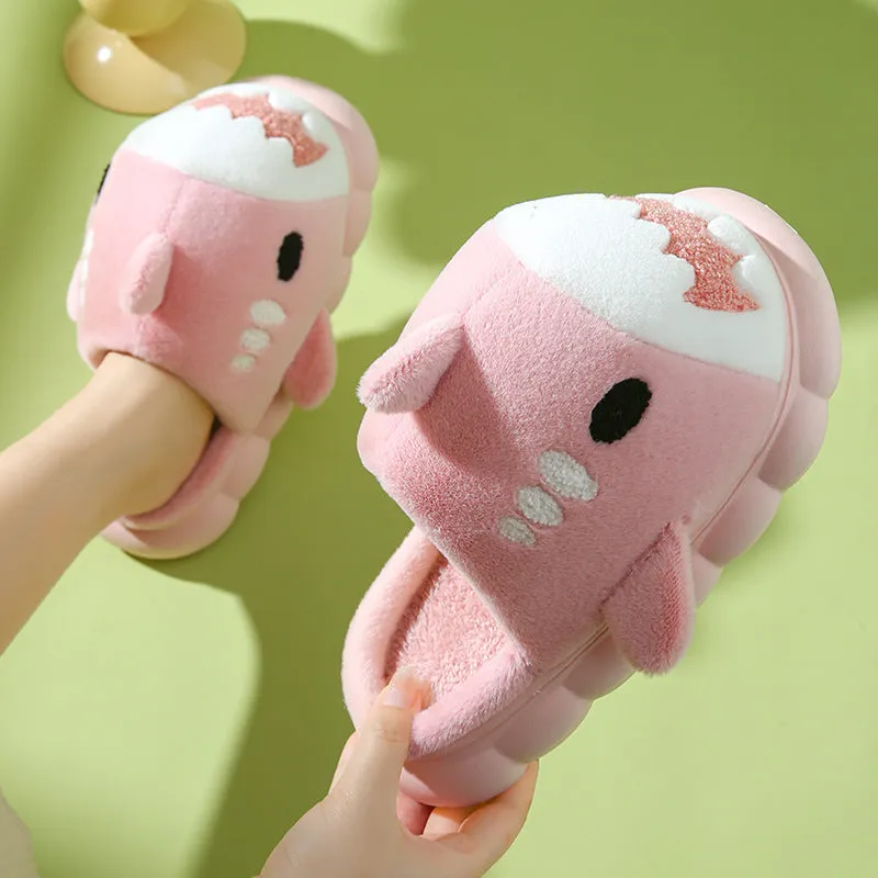 Fashion Thick Bottom Non-slip Plush Cotton Slippers