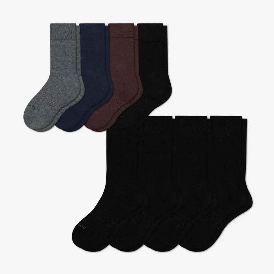 Father-Youth Dress Calf Sock 8-Pack