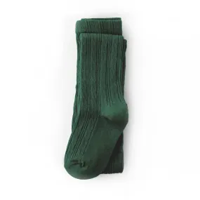 Forest Green Cable Knit Tights