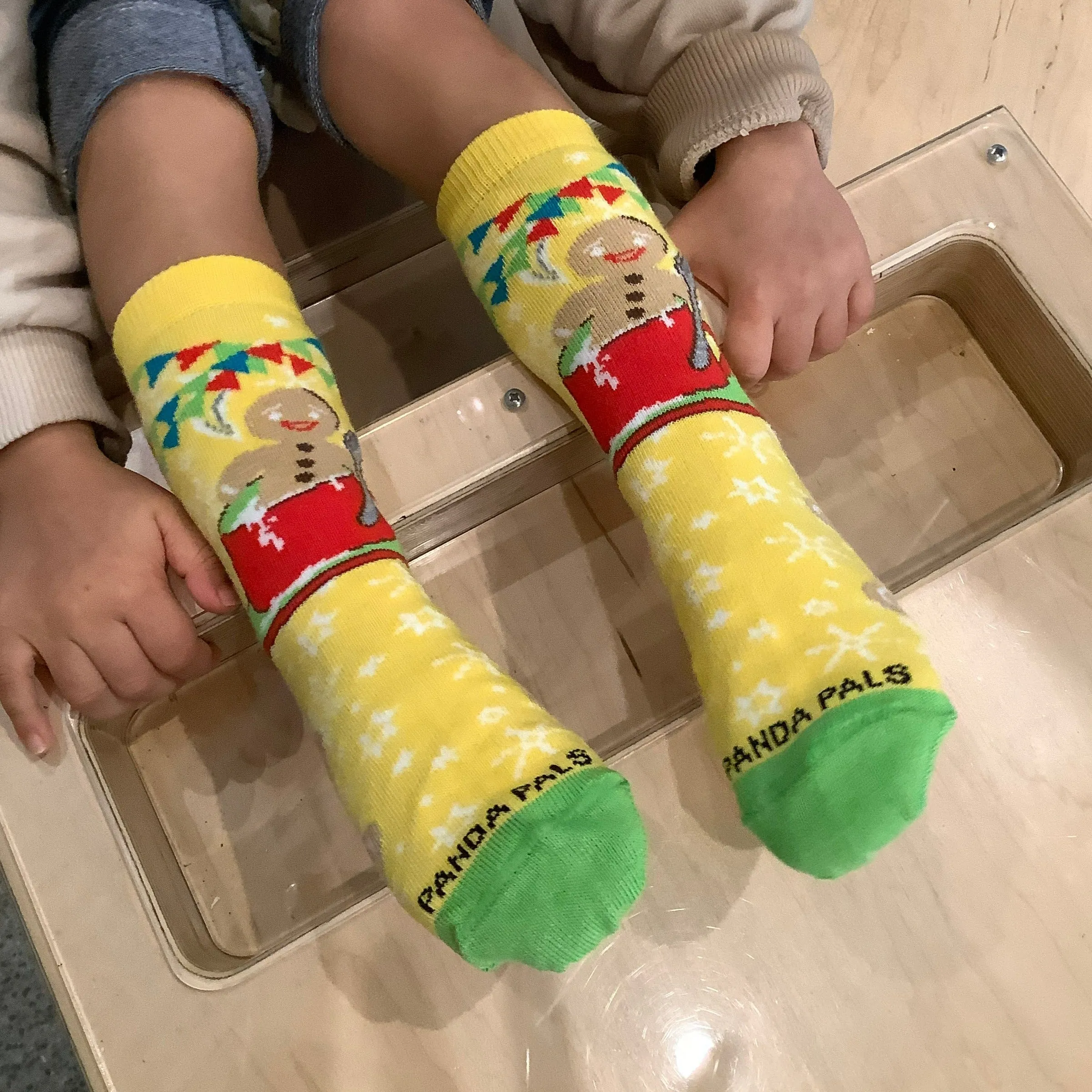 Gingerbread Man Milk Bath Socks from the Sock Panda (Ages 3-7)