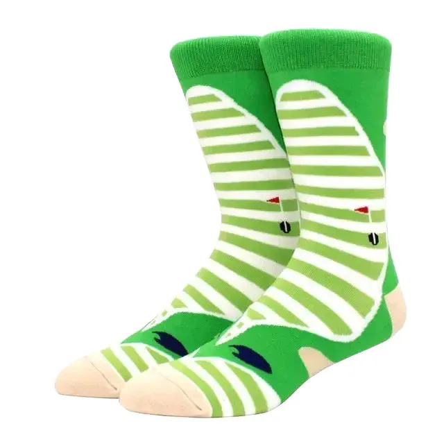 Golf Course Socks from the Sock Panda (Adult Large - Men's Shoe Sizes 8-12)